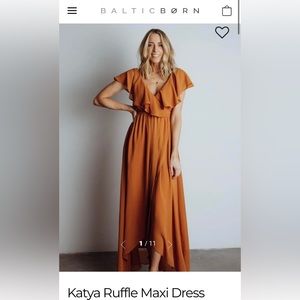Kayla Ruffle Maxi Dress: Baltic Born